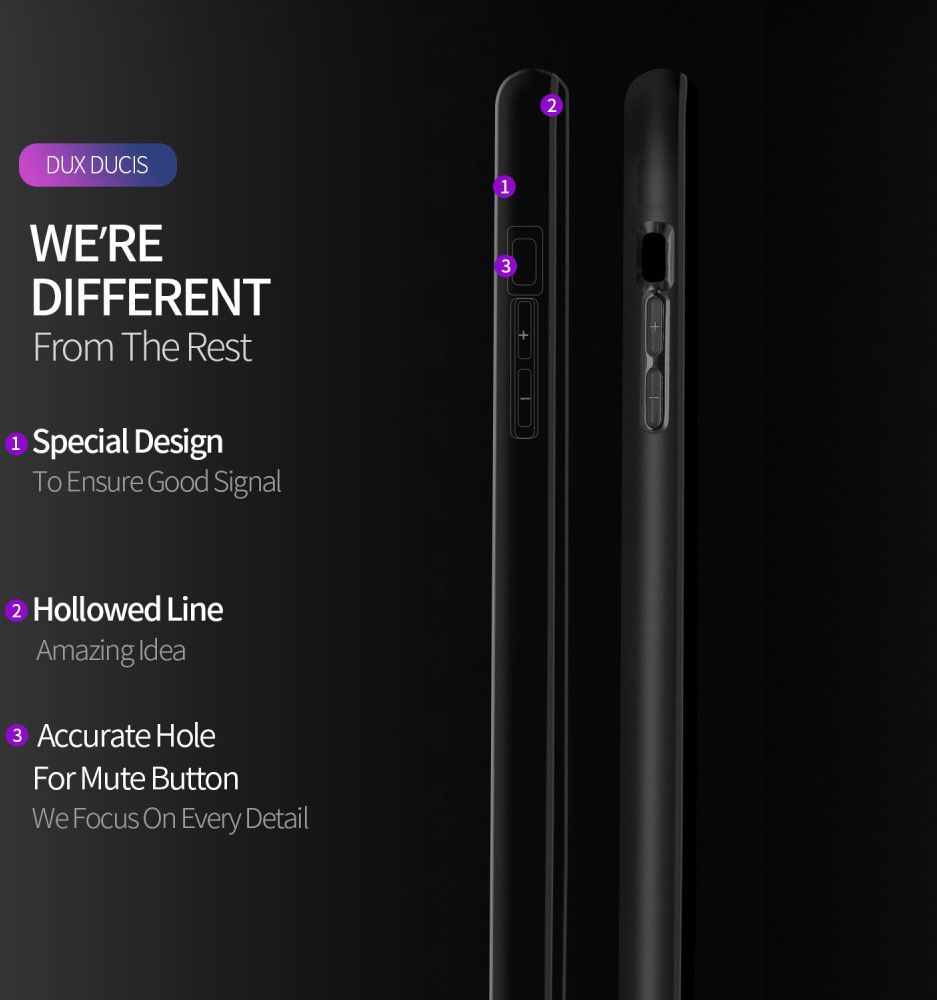 Dux Ducis Light series TPU Hoesje Apple iPhone 8 Plus Zwart afbeelding 5