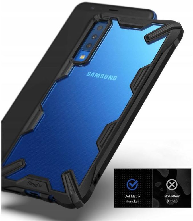 Ringke Fusion X Samsung Galaxy A7 (2018) Hoesje Doorzichtig Black afbeelding 4