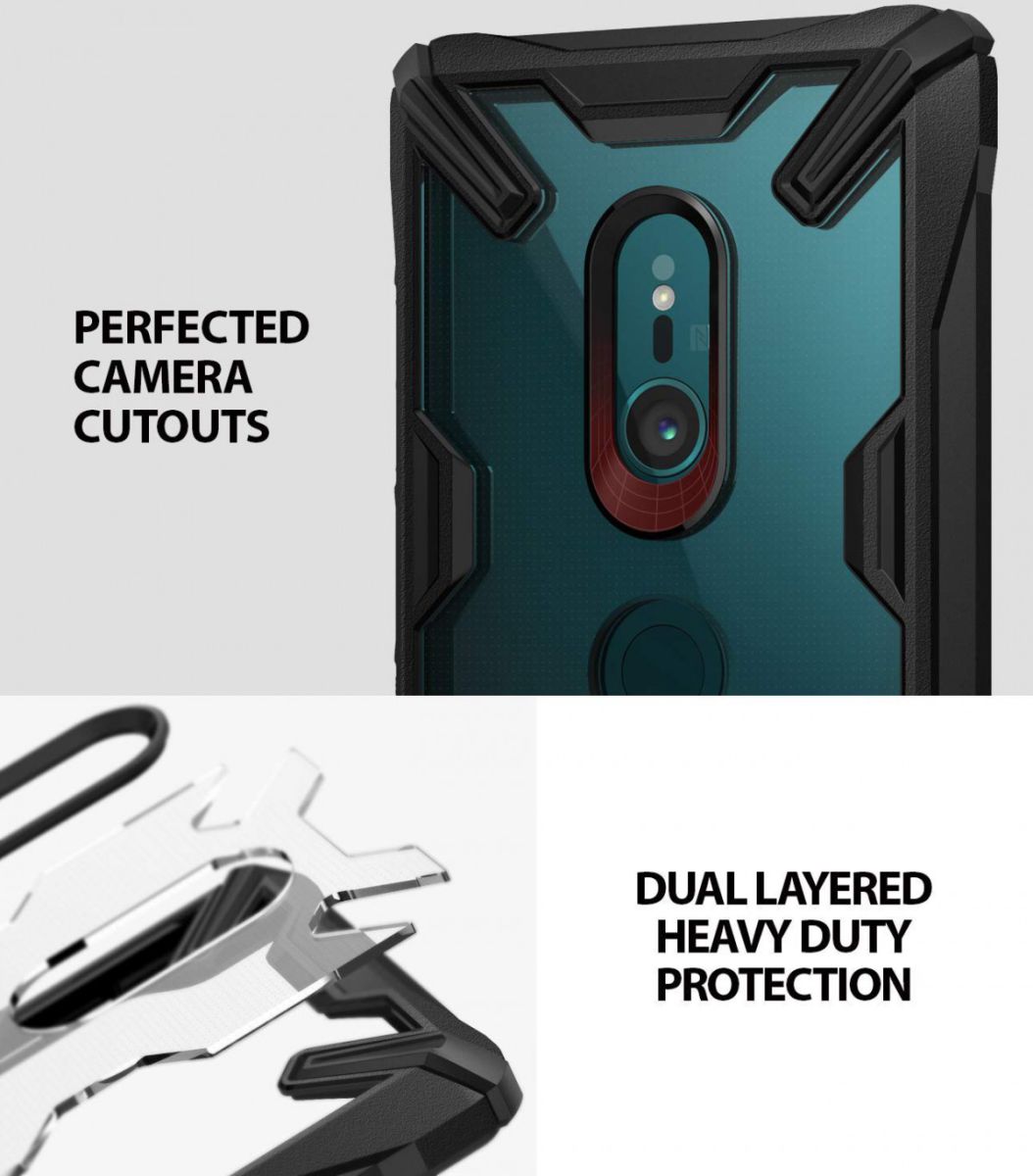 Ringke Fusion X Sony Xperia XZ3 Hoesje Doorzichtig Zwart afbeelding 4