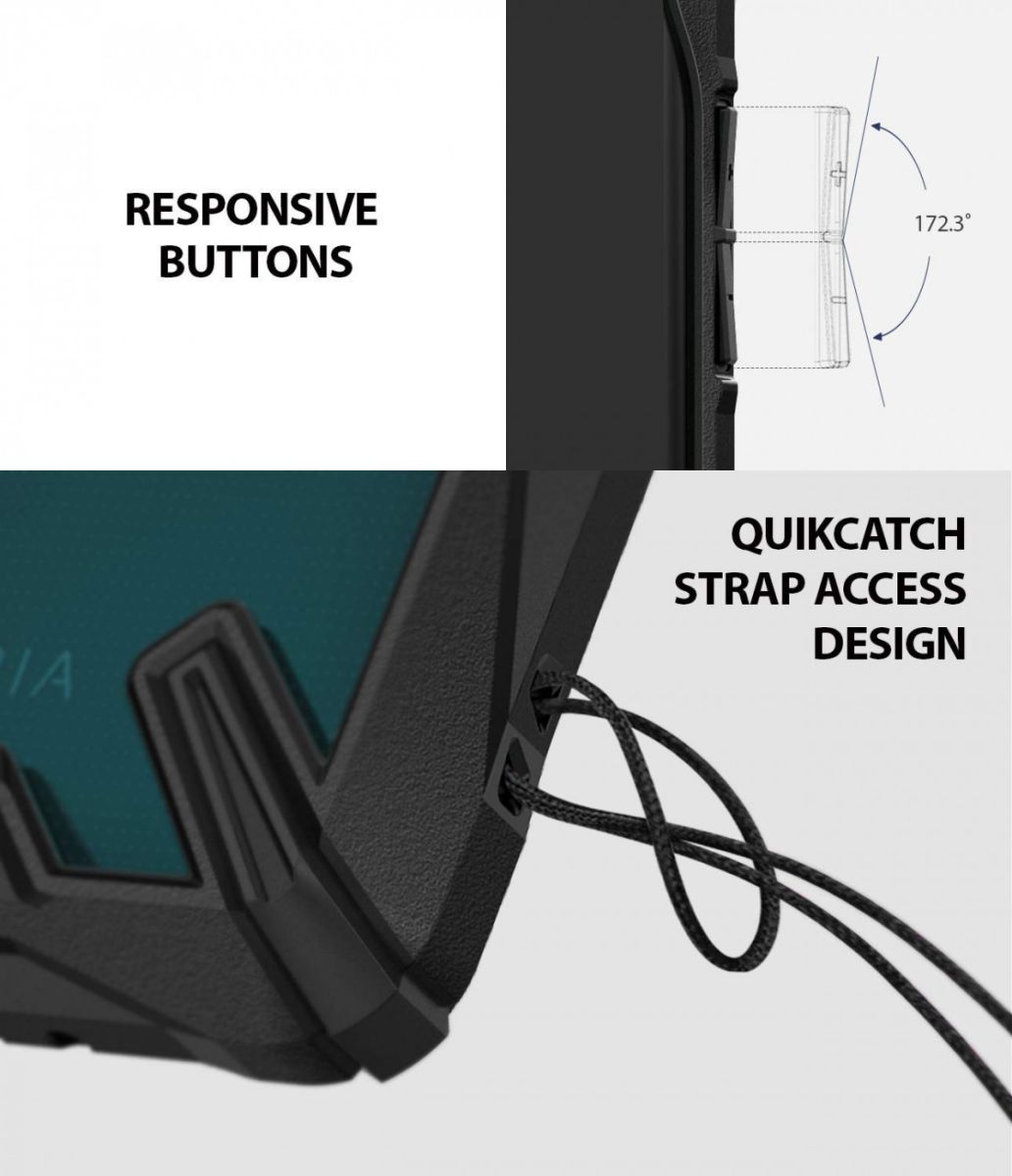 Ringke Fusion X Sony Xperia XZ3 Hoesje Doorzichtig Zwart afbeelding 5