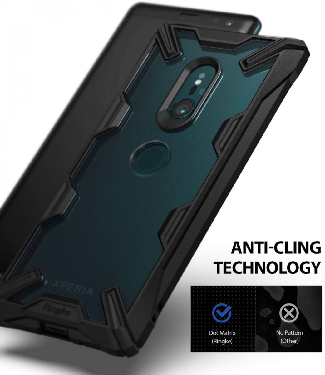 Ringke Fusion X Sony Xperia XZ3 Hoesje Doorzichtig Zwart afbeelding 6