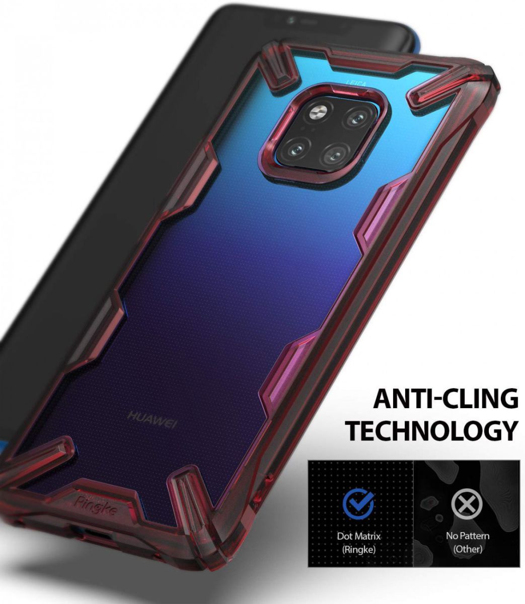 Ringke Fusion X Huawei Mate 20 Pro Hoesje Doorzichtig Rood afbeelding 7