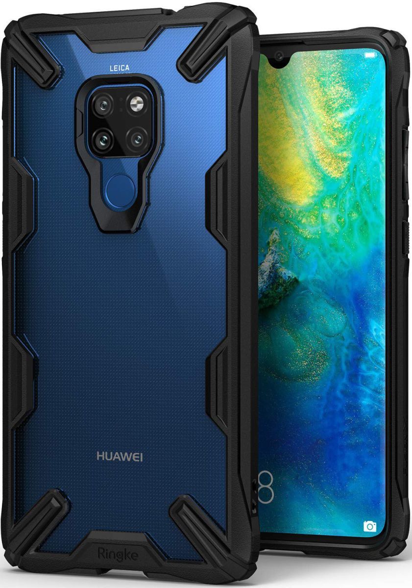 Ringke Fusion X Huawei Mate 20 Hoesje Doorzichtig Zwart afbeelding 1