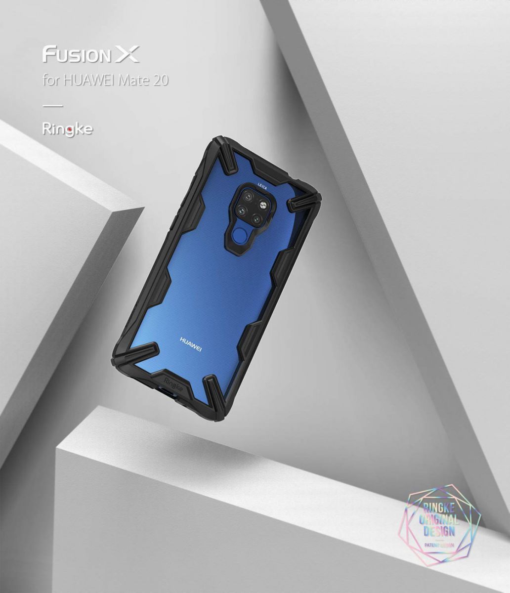 Ringke Fusion X Huawei Mate 20 Hoesje Doorzichtig Zwart afbeelding 5