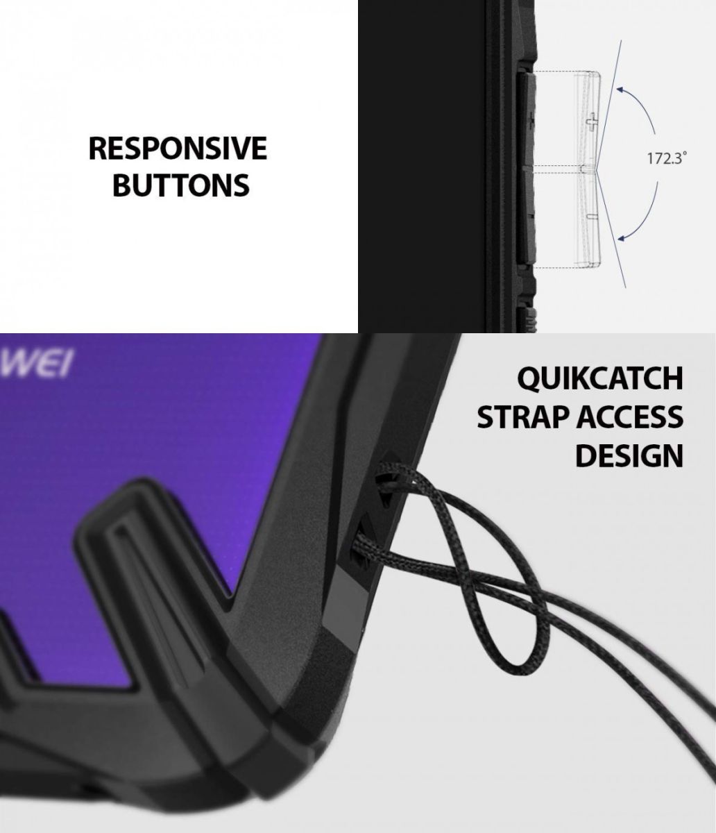 Ringke Fusion X Huawei Mate 20 Hoesje Doorzichtig Zwart afbeelding 7