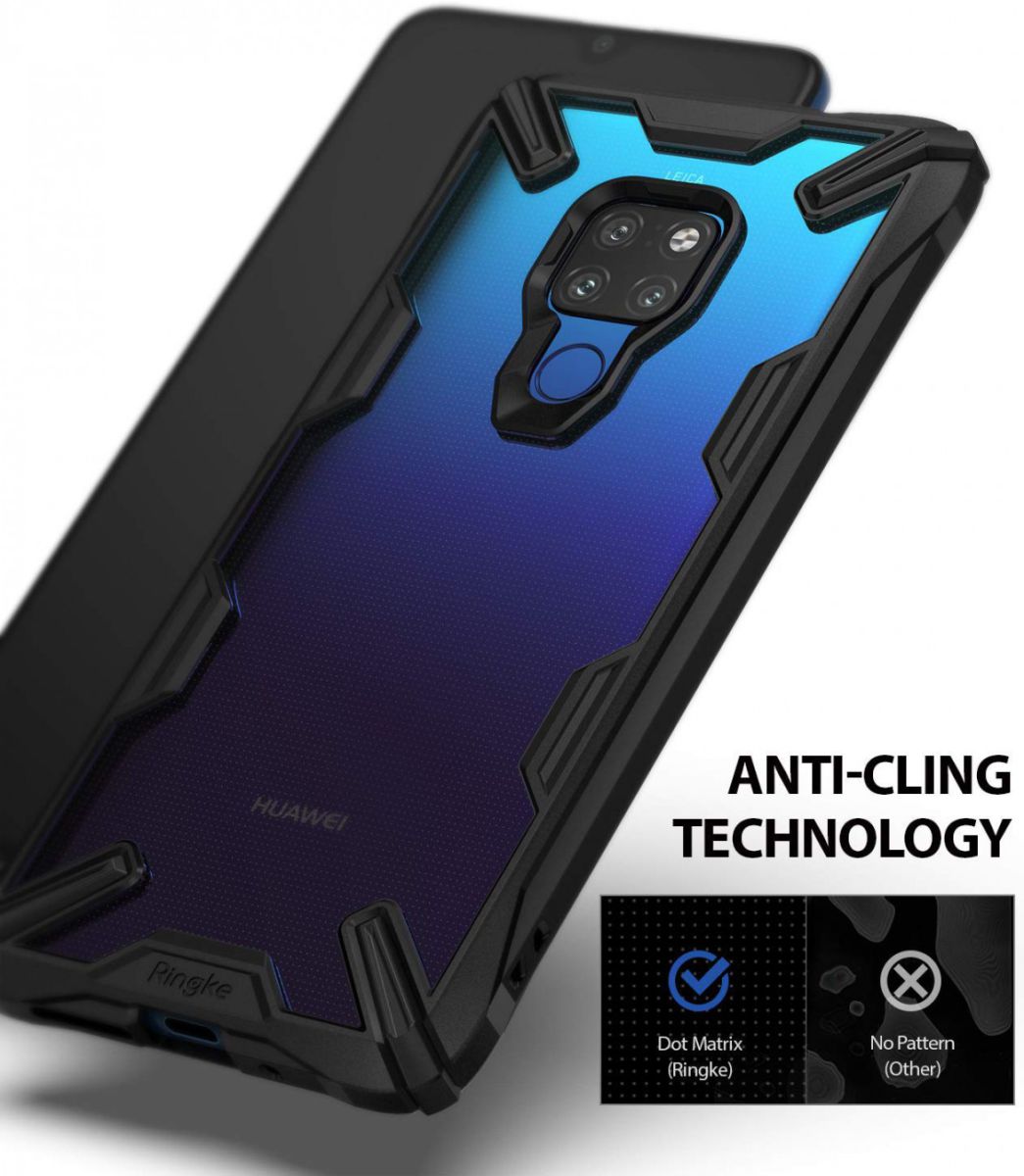 Ringke Fusion X Huawei Mate 20 Hoesje Doorzichtig Zwart afbeelding 4