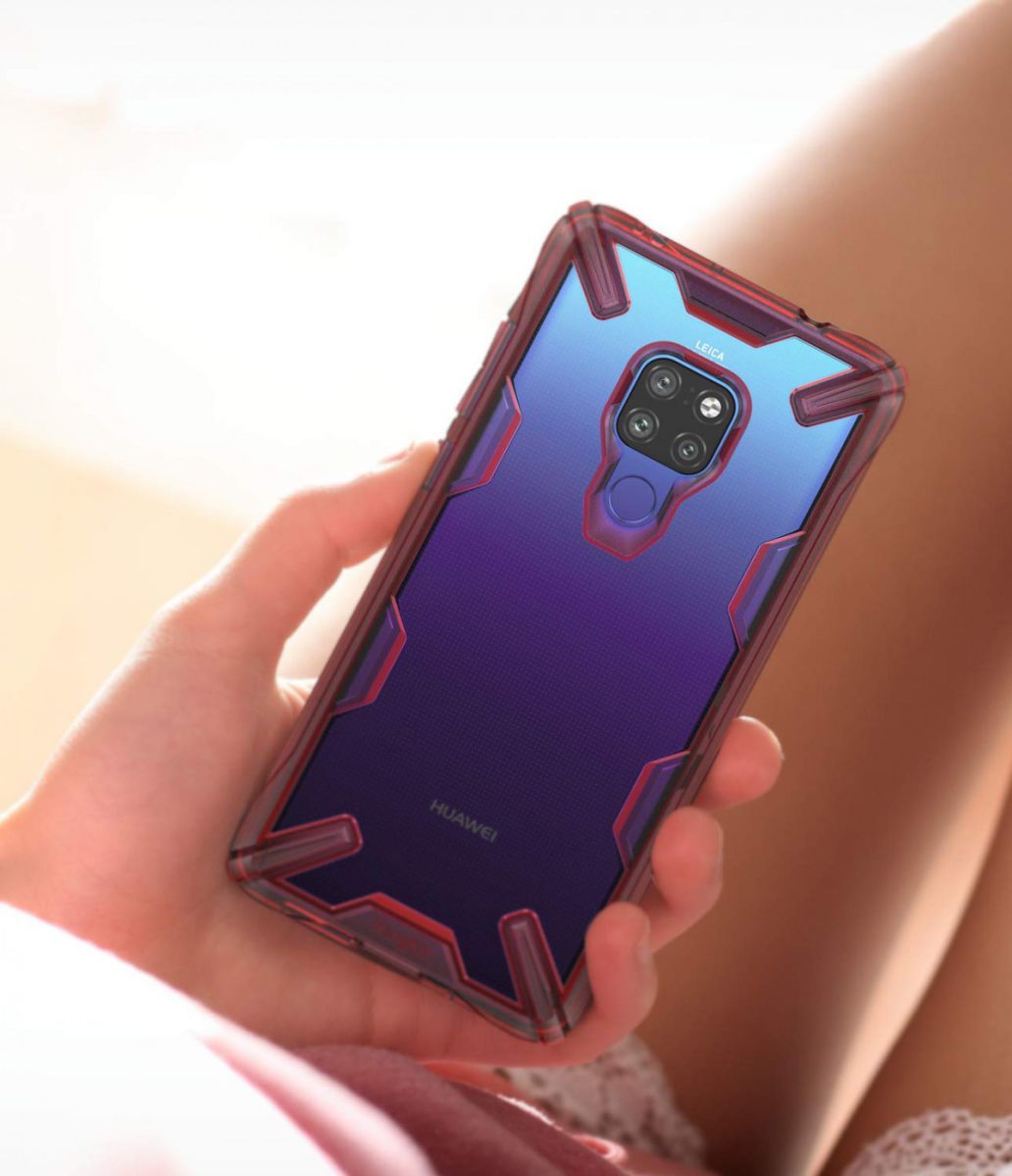 Ringke Fusion X Huawei Mate 20 Hoesje Doorzichtig Rood afbeelding 8