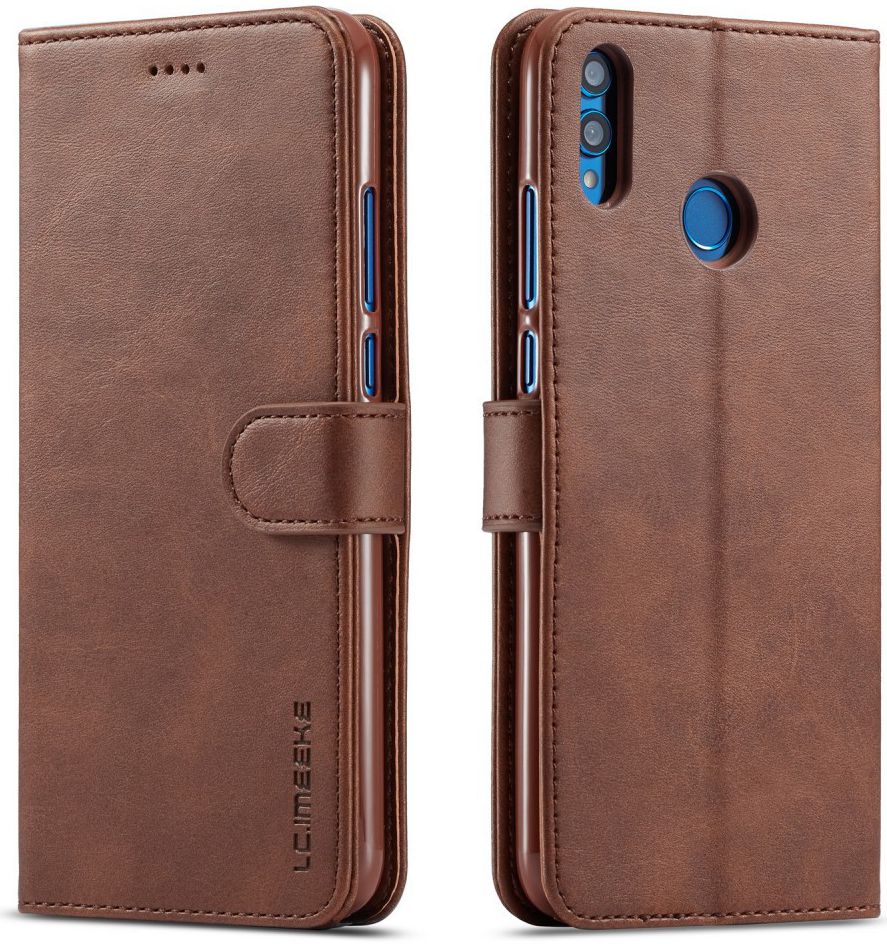 Honor 8X Kunstlederen Stand Portemonnee Bookcase Hoesje Coffee afbeelding 4