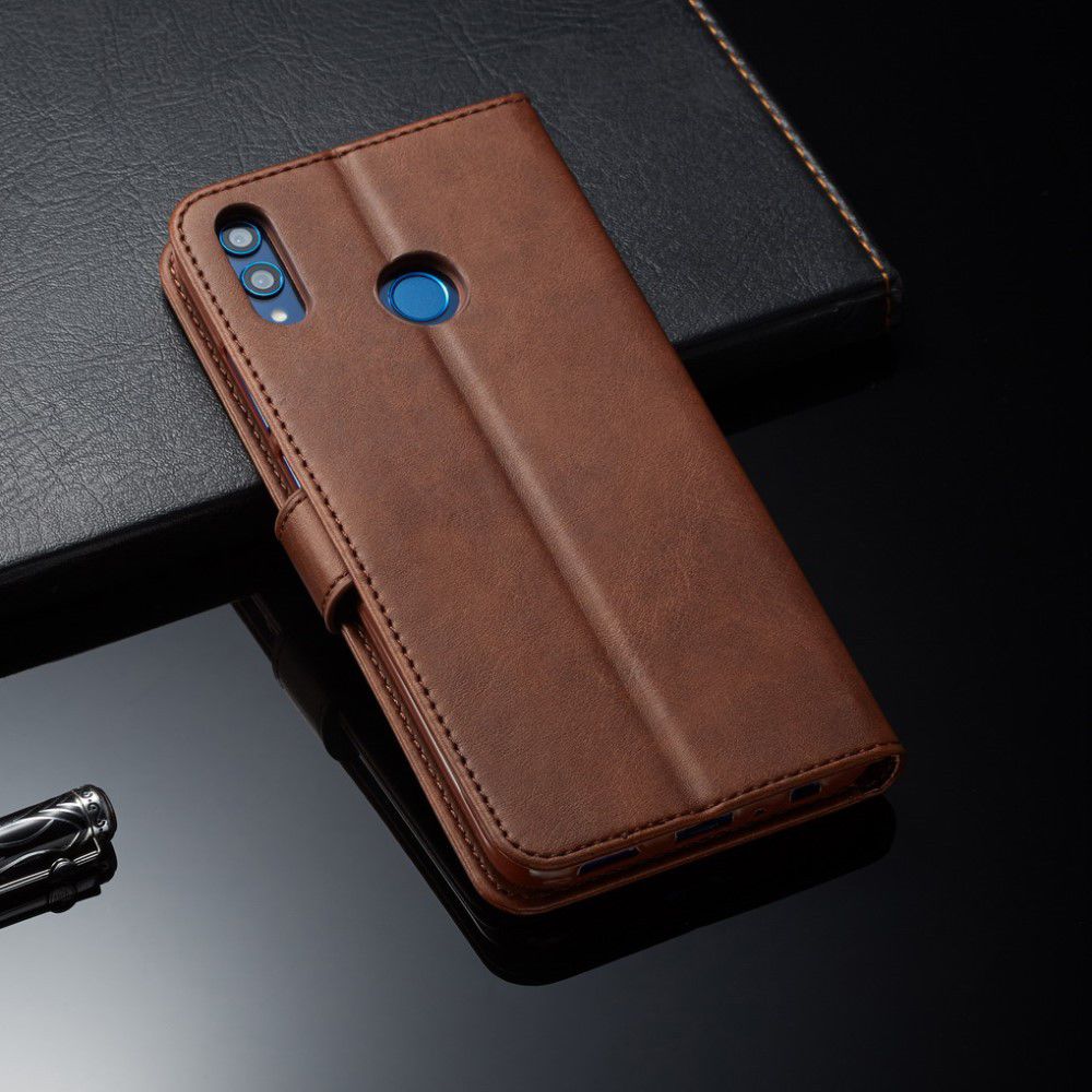 Honor 8X Kunstlederen Stand Portemonnee Bookcase Hoesje Coffee afbeelding 15