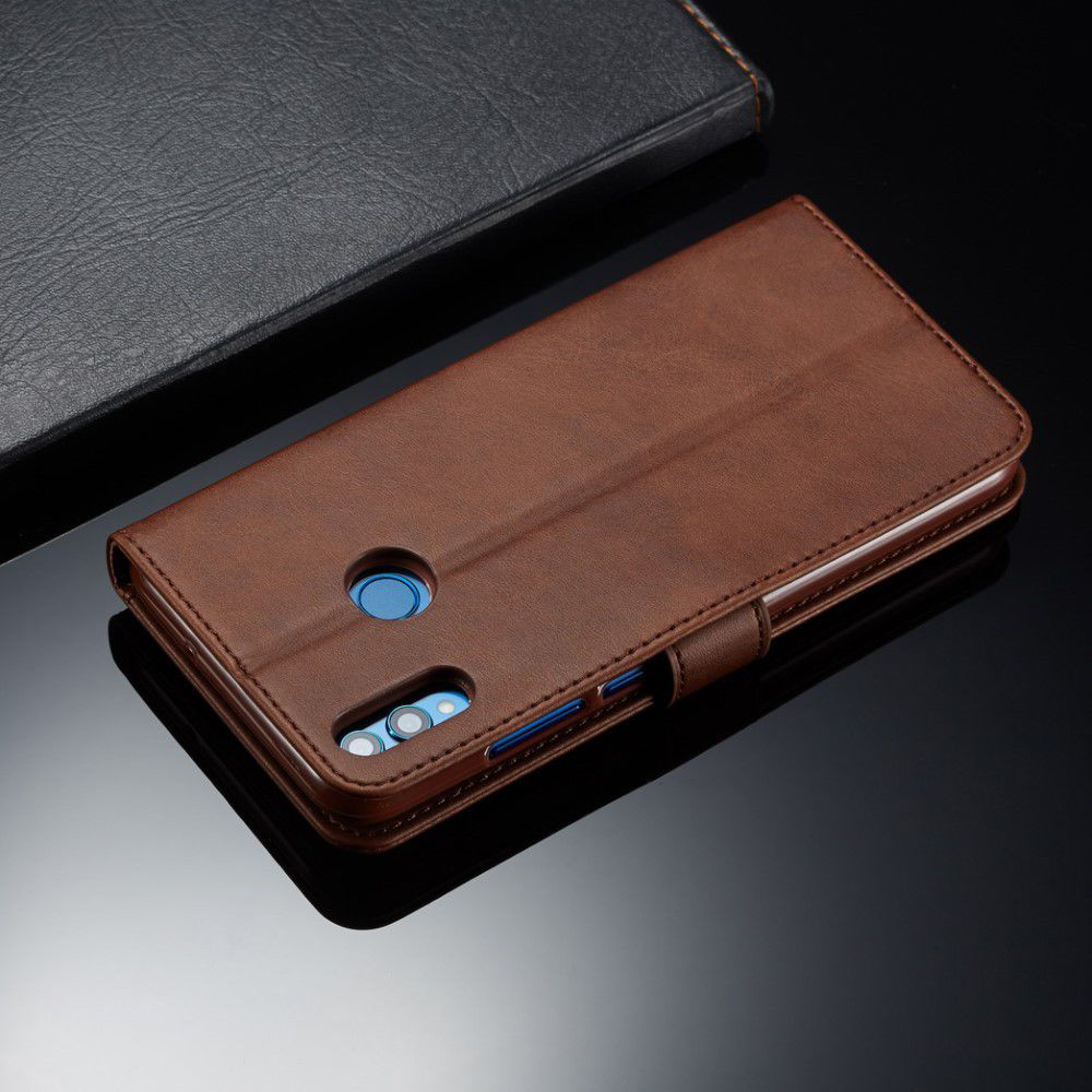 Honor 8X Kunstlederen Stand Portemonnee Bookcase Hoesje Coffee afbeelding 16