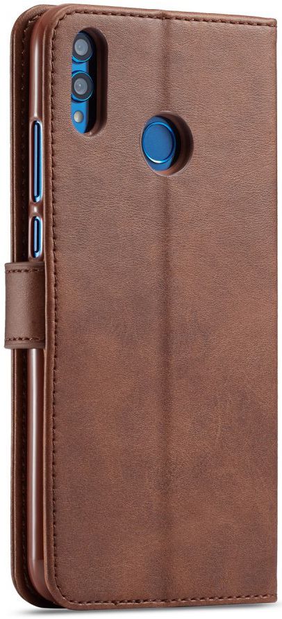 Honor 8X Kunstlederen Stand Portemonnee Bookcase Hoesje Coffee afbeelding 1