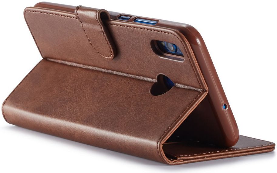 Honor 8X Kunstlederen Stand Portemonnee Bookcase Hoesje Coffee afbeelding 8