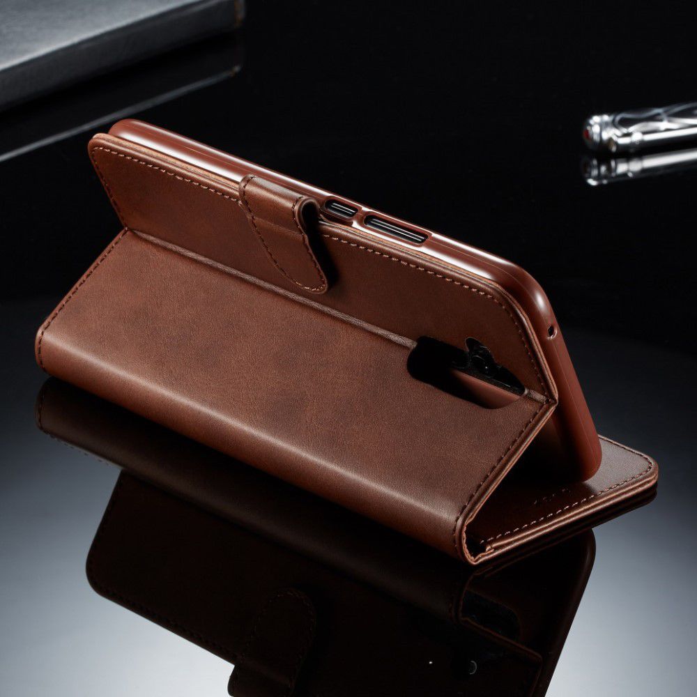 Huawei Mate 20 Lite Portemonnee Stand Bookcase Hoesje Coffee afbeelding 13