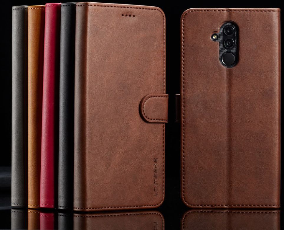Huawei Mate 20 Lite Portemonnee Stand Bookcase Hoesje Coffee afbeelding 14