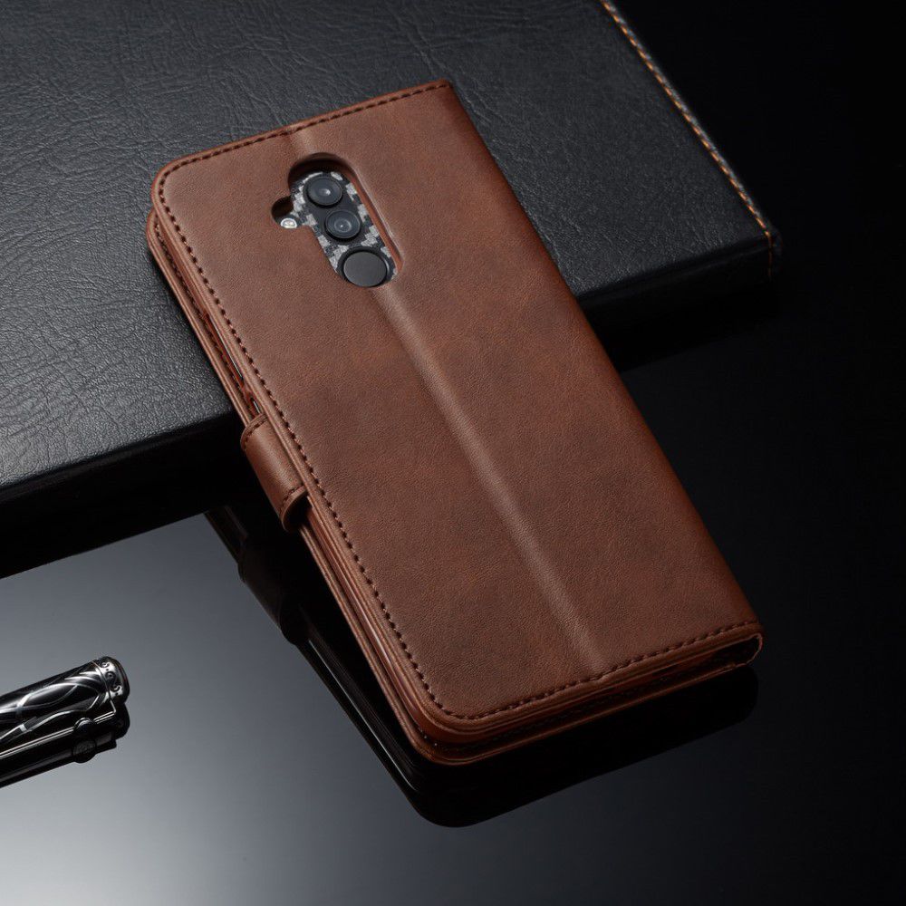 Huawei Mate 20 Lite Portemonnee Stand Bookcase Hoesje Coffee afbeelding 9