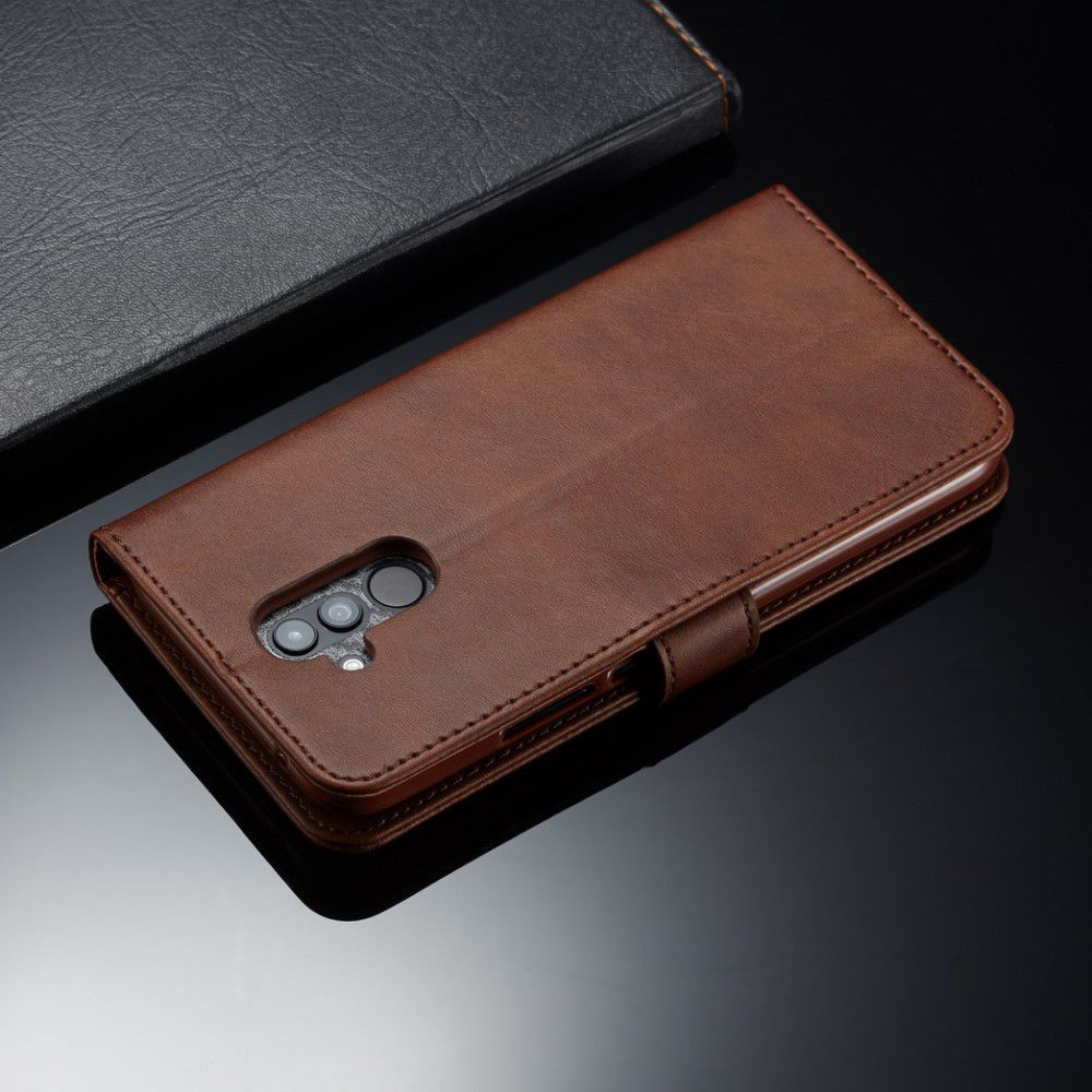 Huawei Mate 20 Lite Portemonnee Stand Bookcase Hoesje Coffee afbeelding 10