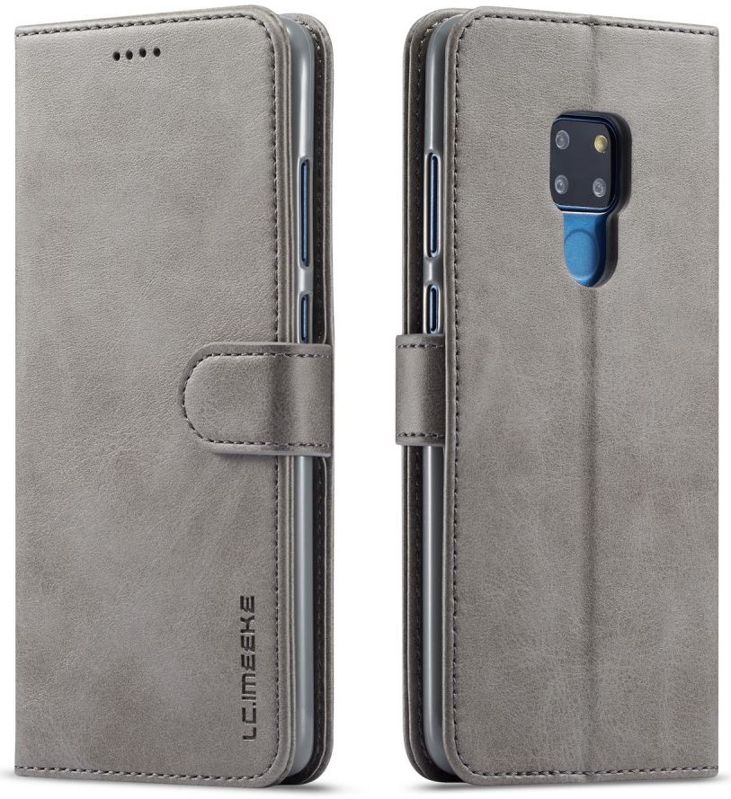 Huawei Mate 20 Stand Portemonnee Bookcase Hoesje Grijs afbeelding 2