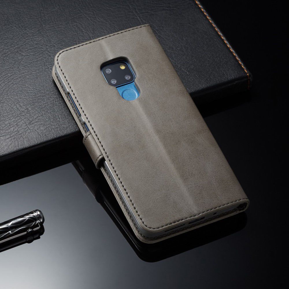 Huawei Mate 20 Stand Portemonnee Bookcase Hoesje Grijs afbeelding 6