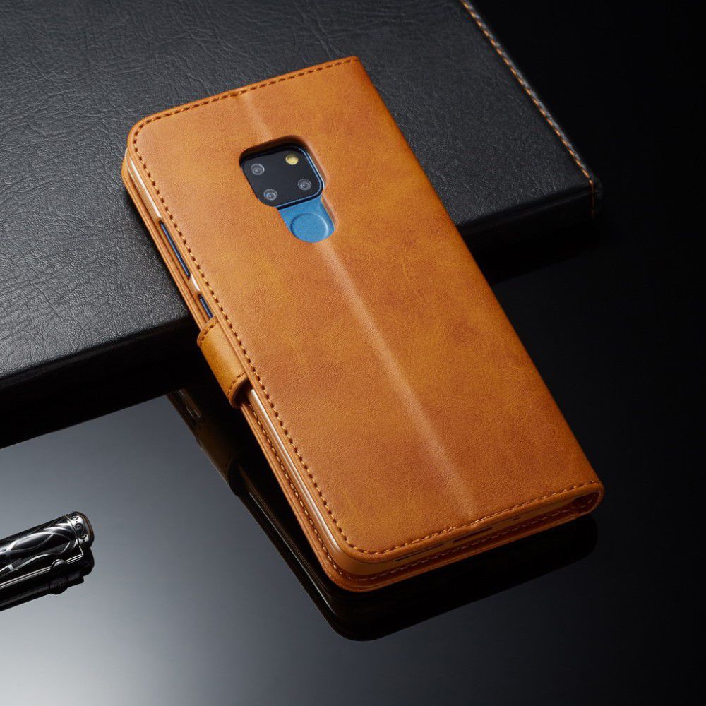 Huawei Mate 20 Stand Portemonnee Bookcase Hoesje Bruin afbeelding 6