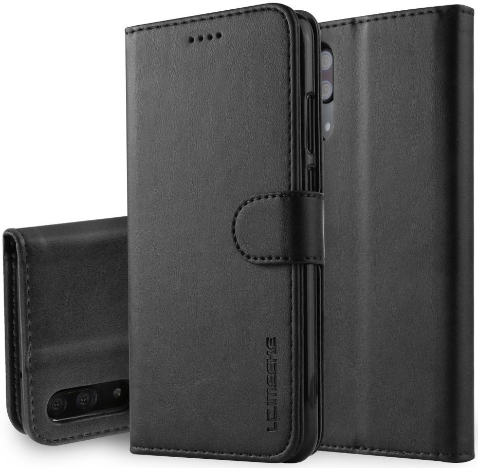 Huawei P20 Stand Portemonnee Bookcase Hoesje Zwart afbeelding 3
