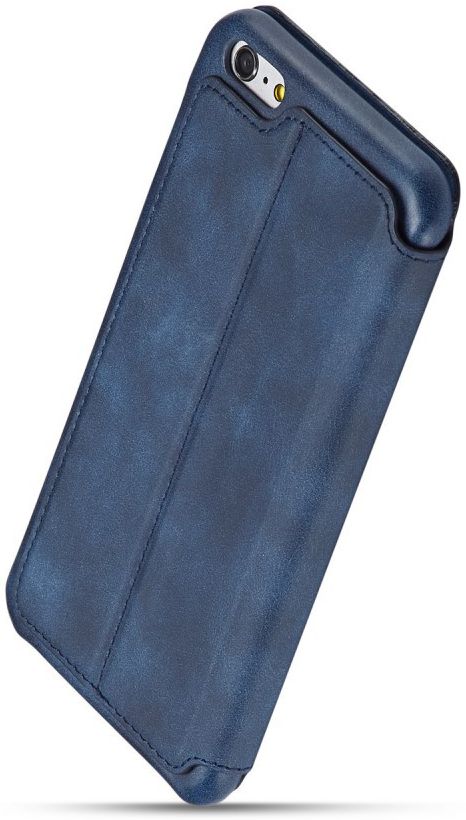 Apple iPhone 6/6s Retro Style Bookcase Hoesje met Kaarthouder Blauw afbeelding 8