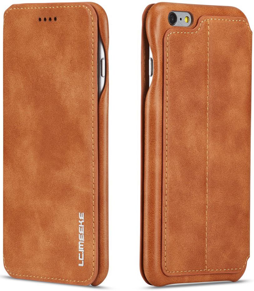 Apple iPhone 6/6s Retro Style Hoesje Kaarthouder met Kaarthouder Bruin afbeelding 4