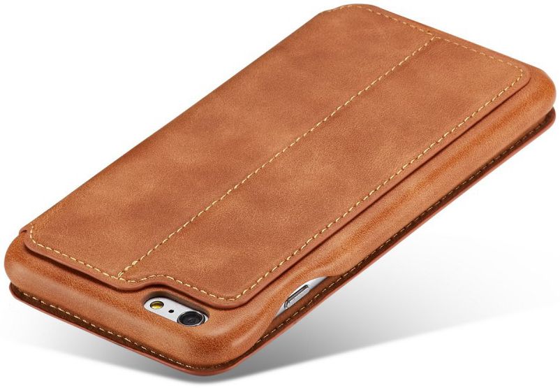 Apple iPhone 6/6s Retro Style Hoesje Kaarthouder met Kaarthouder Bruin afbeelding 11