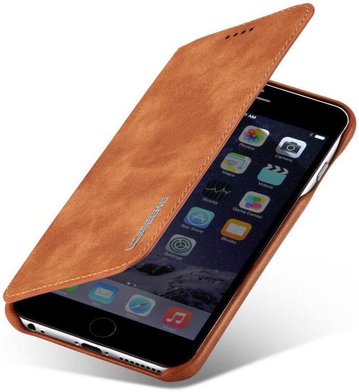 Apple iPhone 6/6s Retro Style Hoesje Kaarthouder met Kaarthouder Bruin afbeelding 1