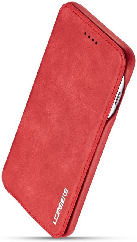 Apple iPhone 6/6s Retro Style Bookcase Hoesje Kaarthouder Rood afbeelding 8