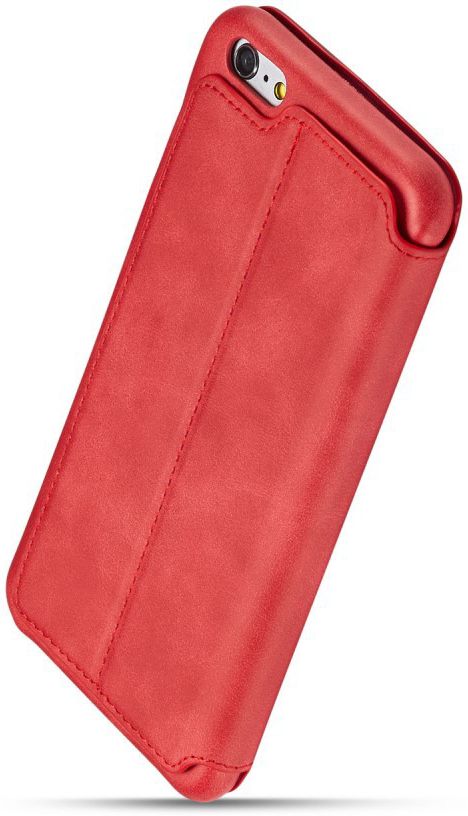 Apple iPhone 6/6s Retro Style Bookcase Hoesje Kaarthouder Rood afbeelding 9