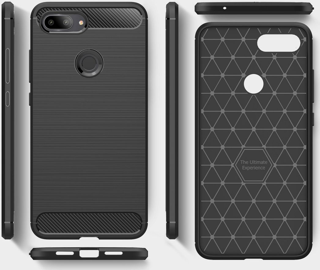 Xiaomi Mi 8 Lite Geborsteld TPU Hoesje Zwart afbeelding 12