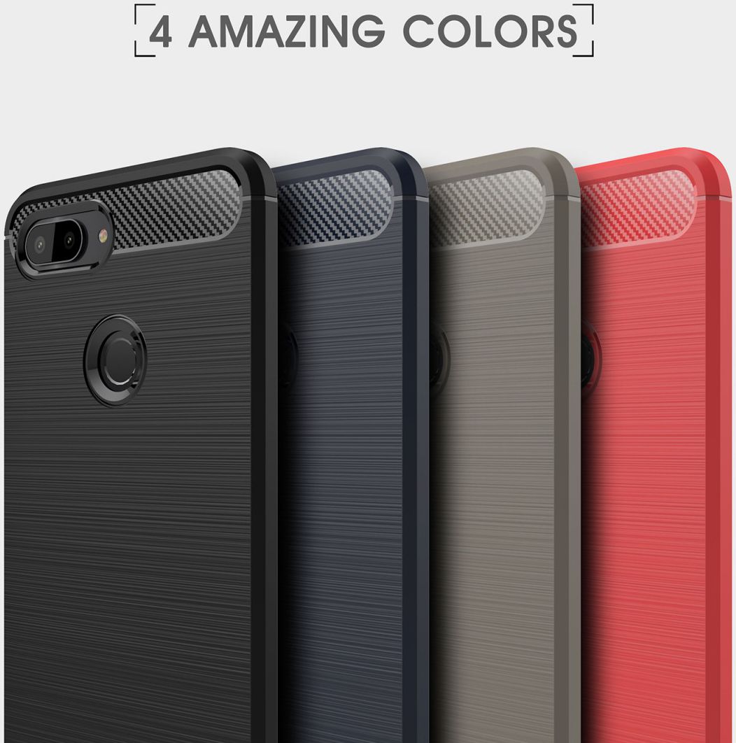 Xiaomi Mi 8 Lite Geborsteld TPU Hoesje Zwart afbeelding 11