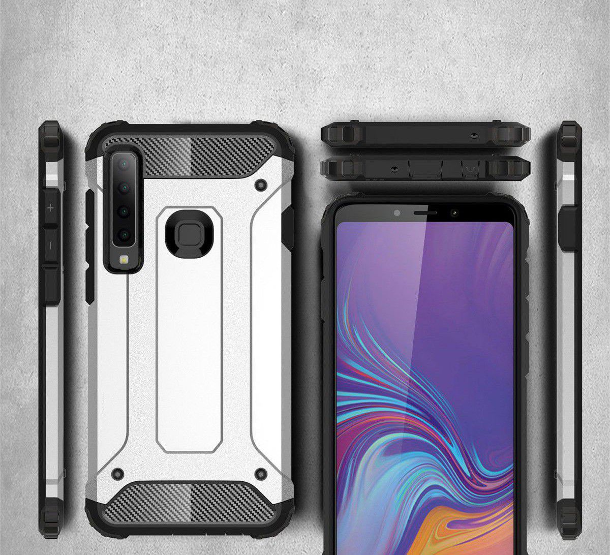 Samsung Galaxy A9 (2018) Hybride Hoesje Wit afbeelding 3