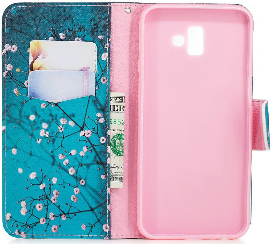 Samsung Galaxy J6 Plus Portemonnee Hoesje blossom afbeelding 2
