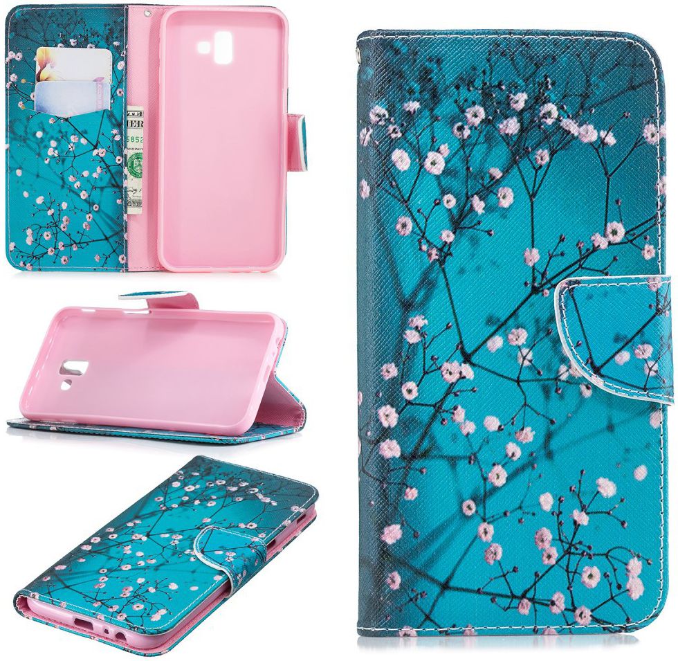 Samsung Galaxy J6 Plus Portemonnee Hoesje blossom afbeelding 8