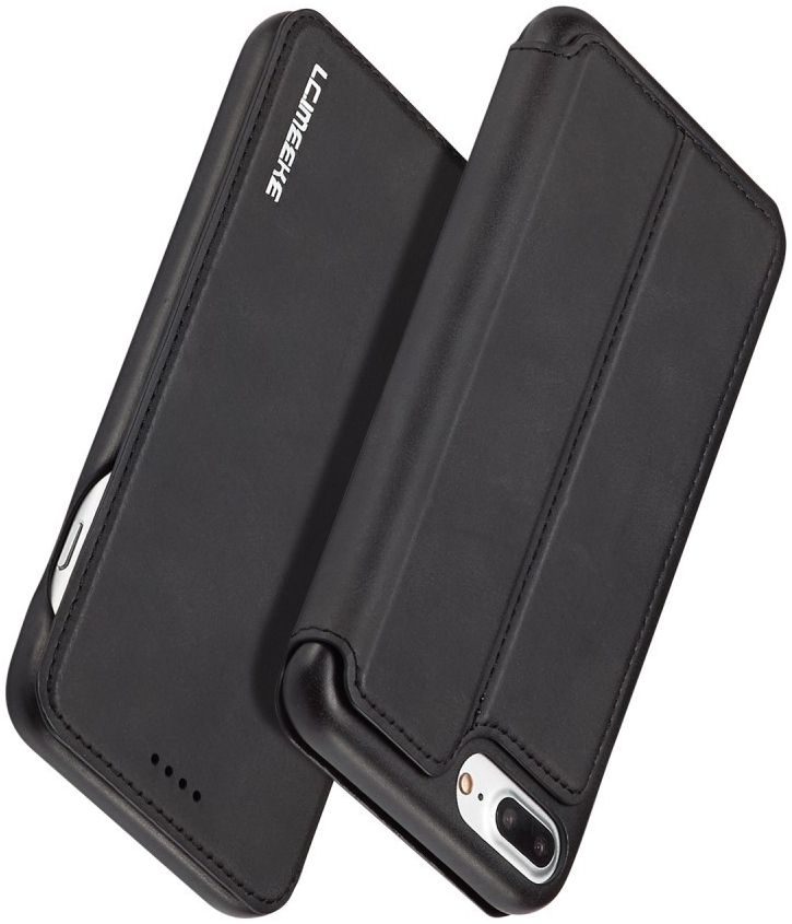 Apple iPhone 7 / 8 Plus Retro Style Kaarthouder Bookcase Hoesje Zwart afbeelding 10