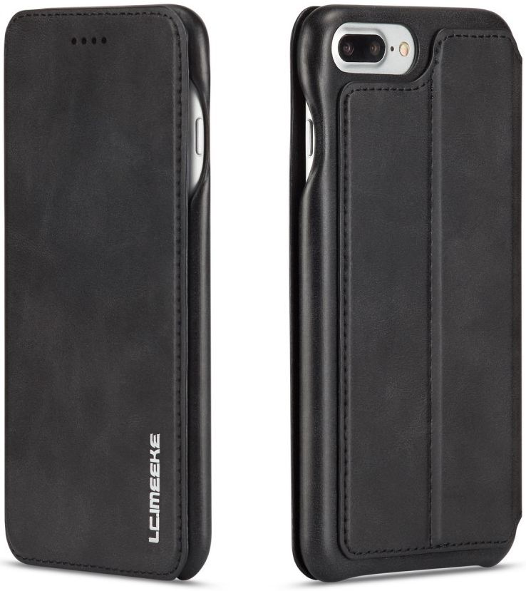 Apple iPhone 7 / 8 Plus Retro Style Kaarthouder Bookcase Hoesje Zwart afbeelding 11
