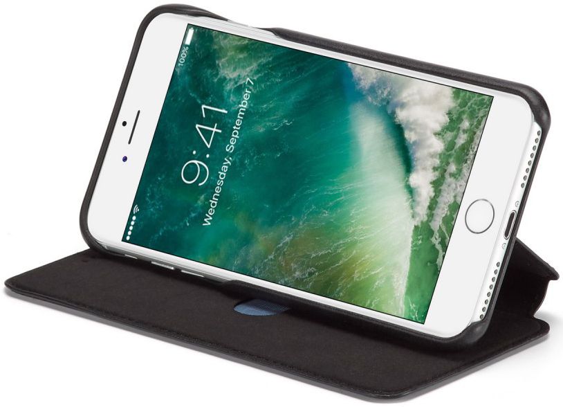 Apple iPhone 7 / 8 Plus Retro Style Kaarthouder Bookcase Hoesje Zwart afbeelding 2