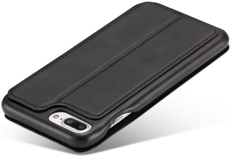 Apple iPhone 7 / 8 Plus Retro Style Kaarthouder Bookcase Hoesje Zwart afbeelding 6