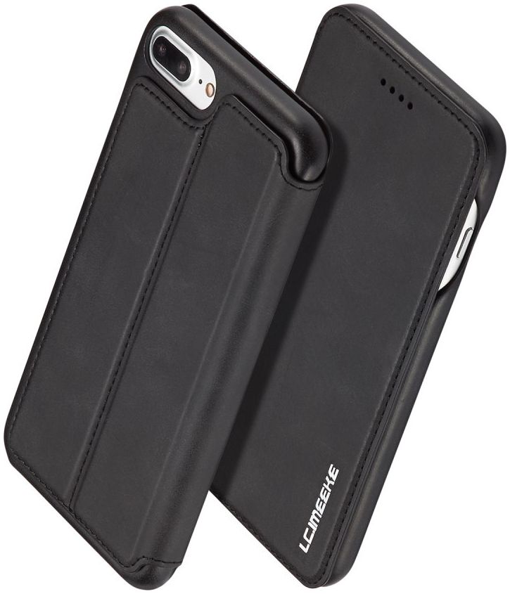 Apple iPhone 7 / 8 Plus Retro Style Kaarthouder Bookcase Hoesje Zwart afbeelding 9