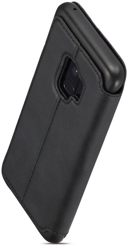 Samsung Galaxy S9 Retro Lederen Bookcase Hoesje met Kaarthouder Zwart afbeelding 8