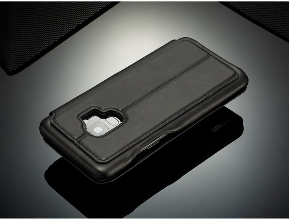 Samsung Galaxy S9 Retro Lederen Bookcase Hoesje met Kaarthouder Zwart afbeelding 12