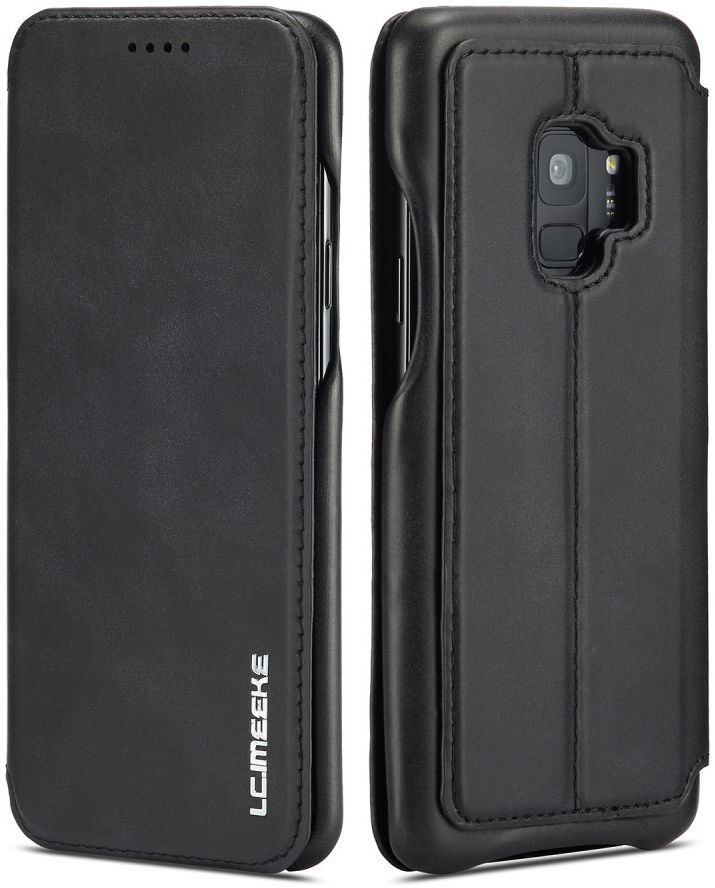 Samsung Galaxy S9 Retro Lederen Bookcase Hoesje met Kaarthouder Zwart afbeelding 10
