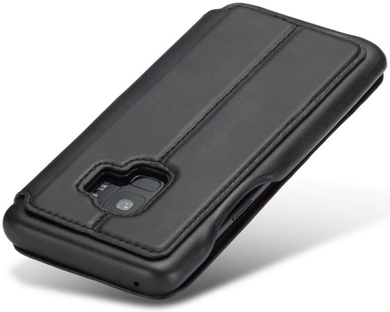 Samsung Galaxy S9 Retro Lederen Bookcase Hoesje met Kaarthouder Zwart afbeelding 9