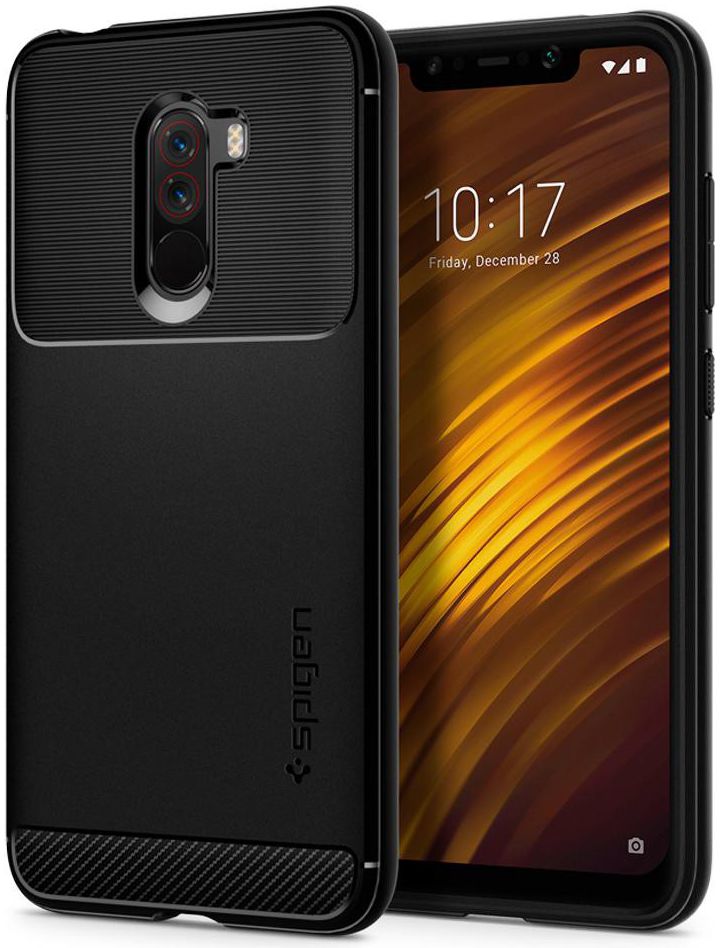 Spigen Rugged Armor Xiaomi Pocophone F1 Zwart afbeelding 1