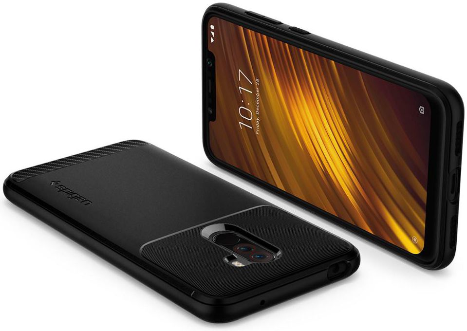 Spigen Rugged Armor Xiaomi Pocophone F1 Zwart afbeelding 2