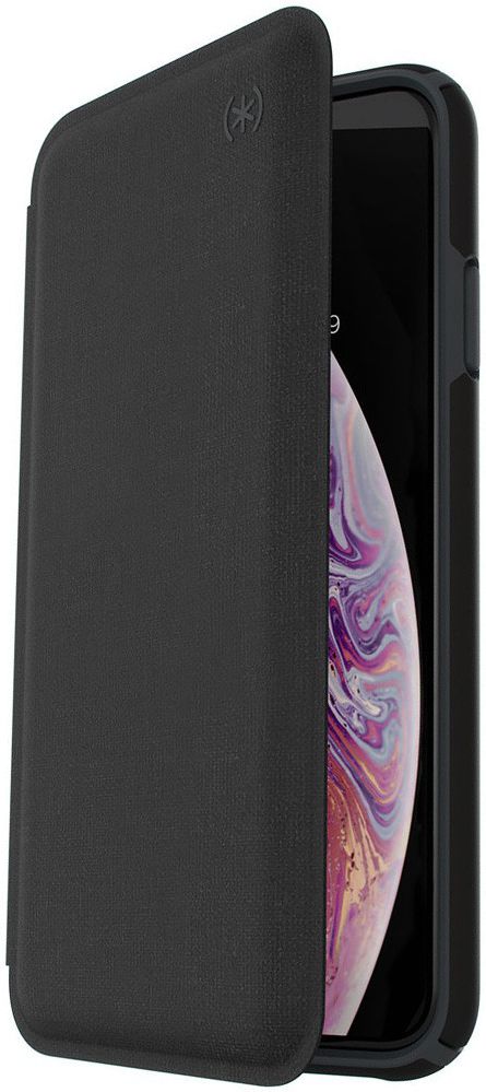 Speck Presidio Apple iPhone XS Max Leren Bookcase Zwart Pashouder afbeelding 3