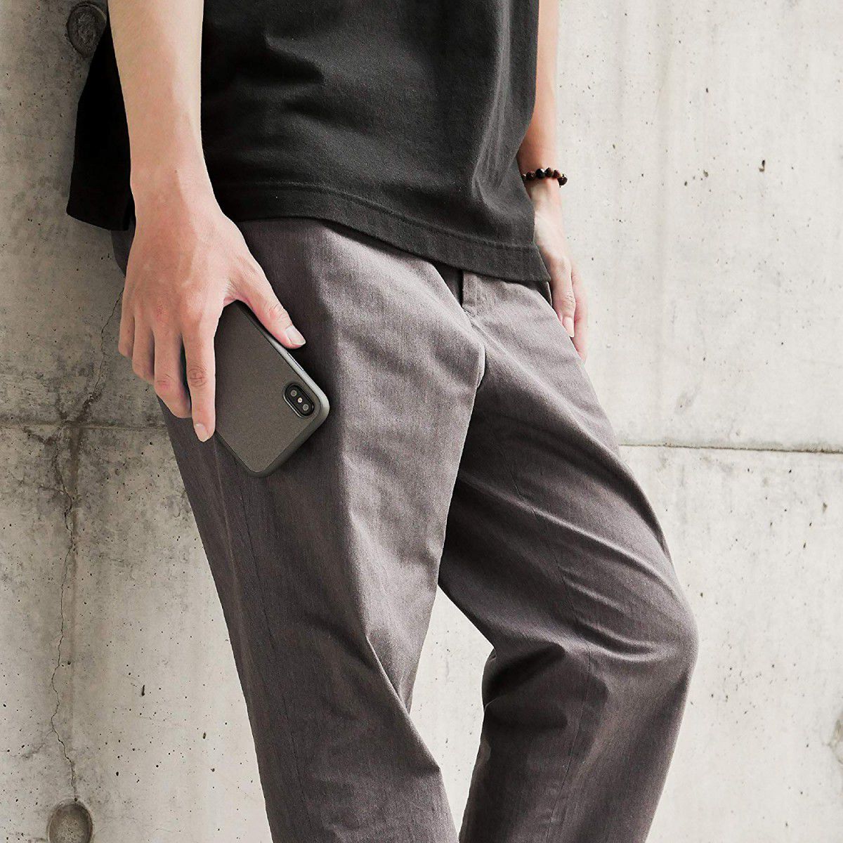 RhinoShield SolidSuit Microfiber iPhone XS Hoesje Zwart afbeelding 4