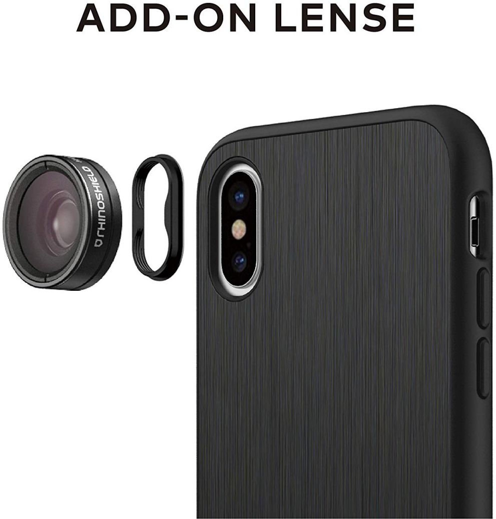 RhinoShield SolidSuit Brushed Steel iPhone XS Hoesje afbeelding 2