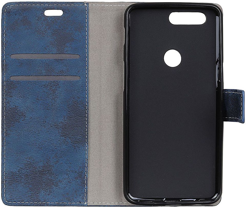 Xiaomi Mi 8 Lite Retro Portemonnee Hoesje Blauw afbeelding 1